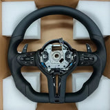 BMW F-Series Flat Bottom Sport Steering Wheel – Black Frame Performance Upgrade