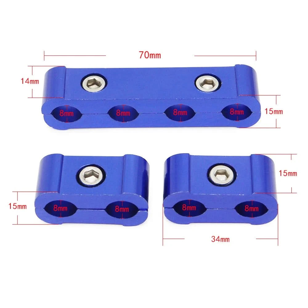 Aluminum Spark Plug Wire Separator Clamp Kit (8mm–10mm) – Engine Bay Dress-Up Set
