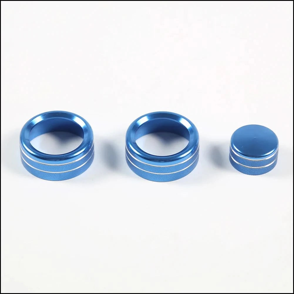 Corvette C6 Aluminum Climate Control Knob Rings – Interior Trim Upgrade (2007–2013, 3-Piece Set)
