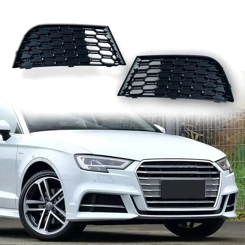 Honeycomb Front Fog Light Grille Set for Audi A3 8V S-Line / S3 2017–2020 – Left & Right Bumper Mesh Covers