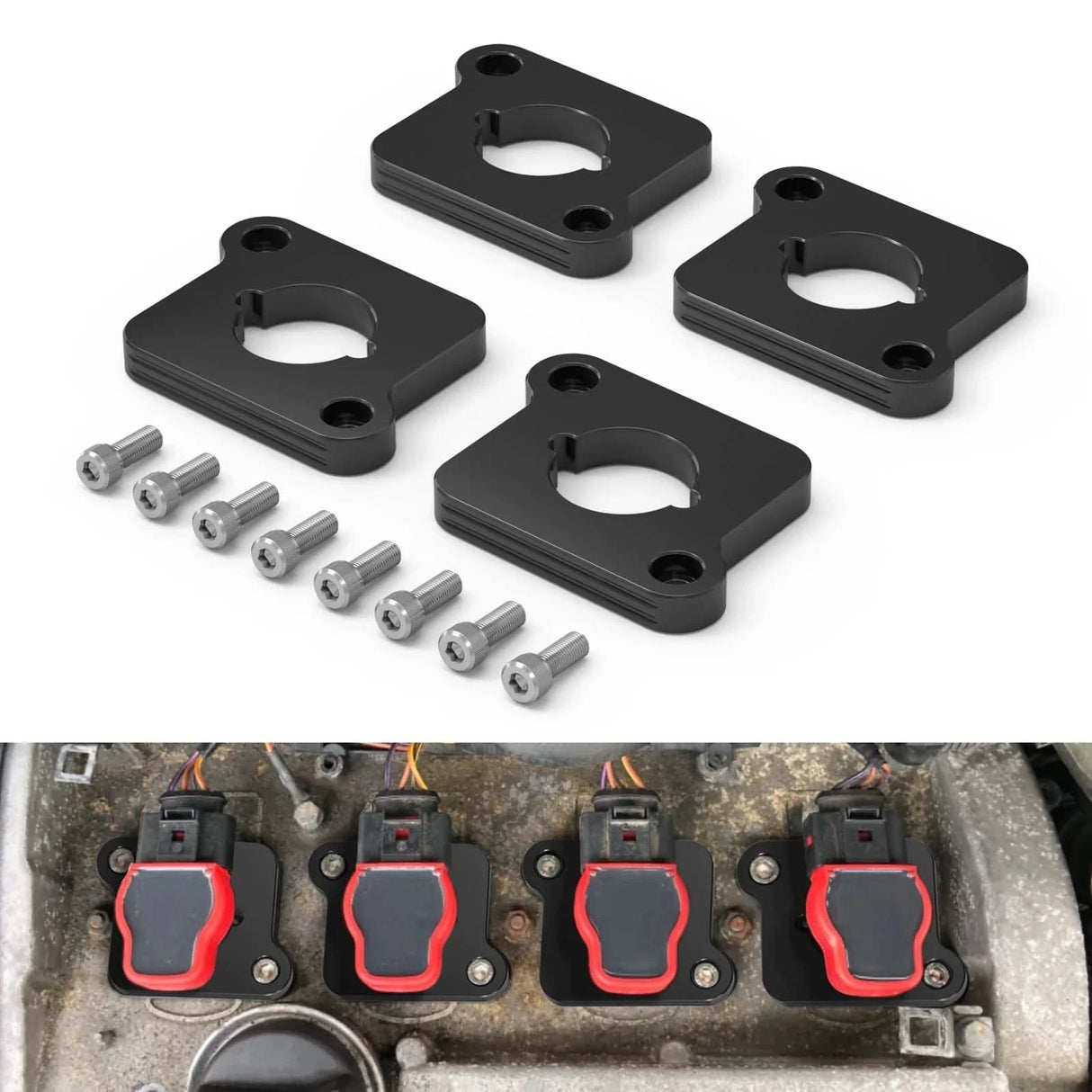 Coil Pack Adapter Plates for Audi & VW 1.8T 20V Engines (MK4/Golf/GTI/Jetta/Passat/TT)