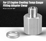 LS Engine Coolant Temp Sensor Adapter – M12x1.5 to 3/8” NPT (Stainless Steel)