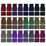 Universal Racing Checkered Plush Floor Mats – All-Weather Non-Slip Interior Carpet Set (4-Piece)