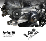 GM LS Truck / SUV Billet Aluminum Manual Belt Tensioner with Pulley for 4.8L / 5.3L / 6.0L / 6.2L Vortec Engines (Gen III / Gen IV / Hummer H2 / H3 / Replaces 12554027 / 12580162 / 12609719)