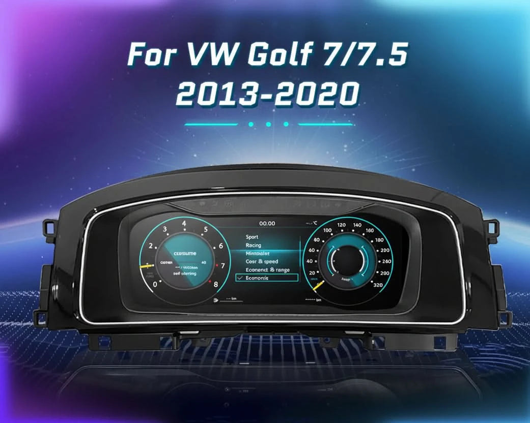 VW Golf MK7 Digital Instrument Cluster – 12.3” HD Virtual Dashboard Upgrade (2013–2020)