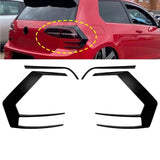 Gloss Black Rear Bumper Splitter Canards for VW Golf GTI/R MK7 & MK7.5 (2012–2020)