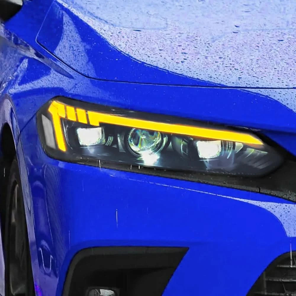 Honda Civic LED Projector Headlights with Devil Eyes DRL – Front Headlight Assembly (2022)