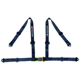 Universal Black 4 Point Buckle Racing Seat Belt Harness Nylon