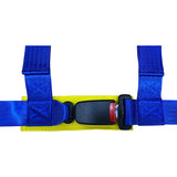 Universal Blue 4 Point Buckle Racing Seat Belt Harness Nylon