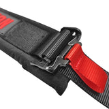 Universal 2" Wide 4 Point Buckle Racing Seat Belt Harness Nylon Black