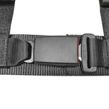 Universal 3" Wide 4 Point Buckle Racing Seat Belt Harness Nylon Black