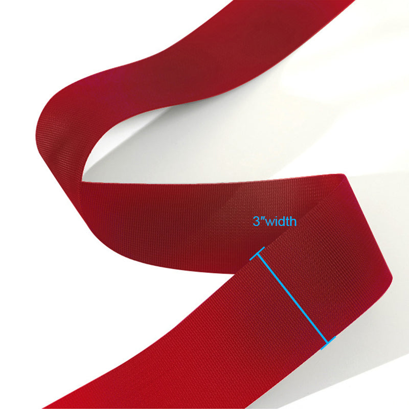 Universal 3" Wide 4 Point Buckle Racing Seat Belt Harness Nylon Red