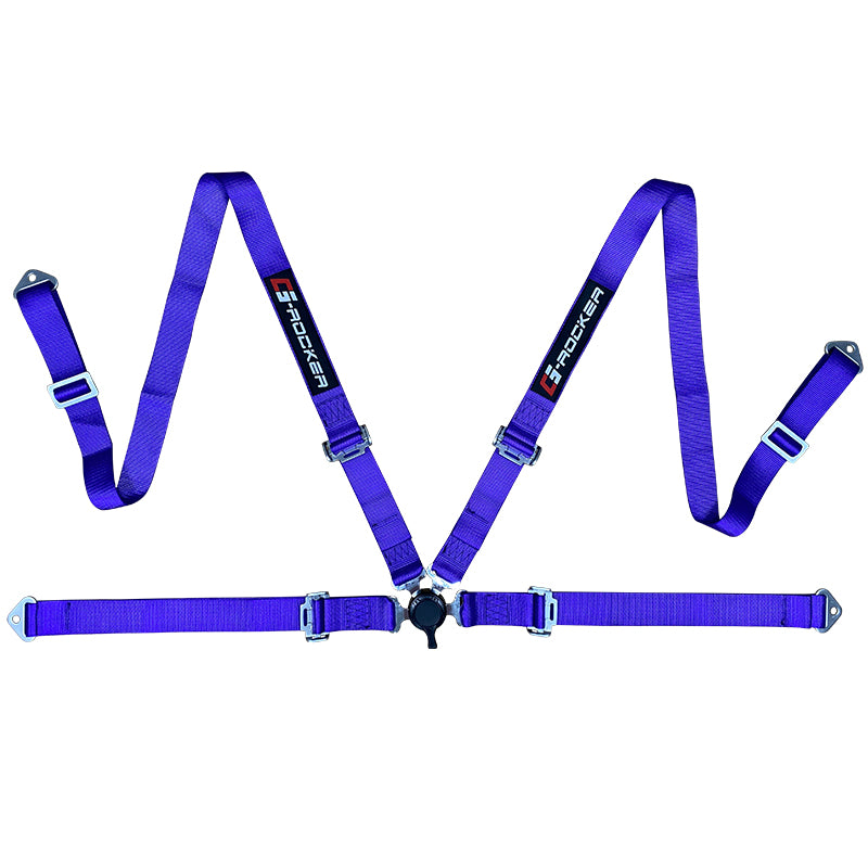 Universal 4 Point Cam-Lock Purple Racing Harness Seat Belt Nylon