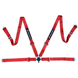 Universal 4 Point Cam-Lock Red Racing Harness Seat Belt Nylon
