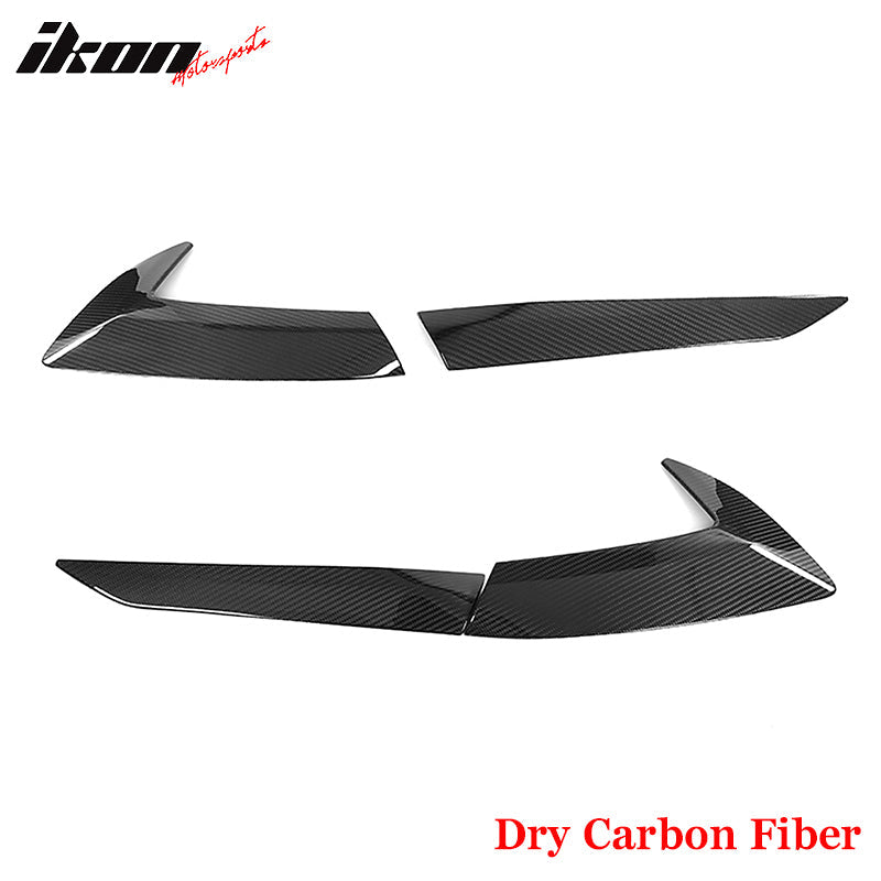 2020-2025 Chevy Corvette Gloss Black Fender Door Vent Dry Carbon Fiber