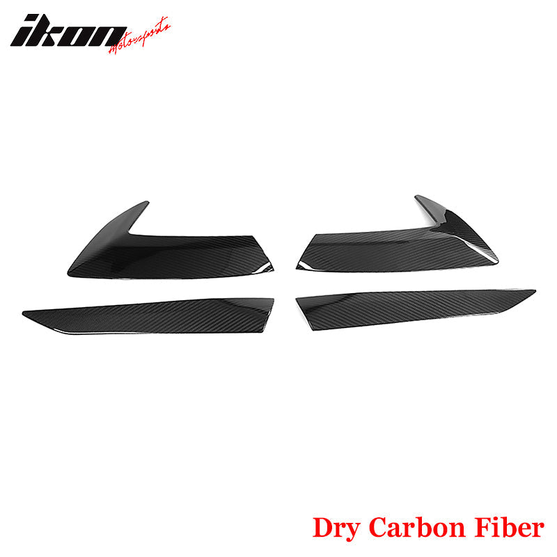 2020-2025 Chevy Corvette Gloss Black Fender Door Vent Dry Carbon Fiber