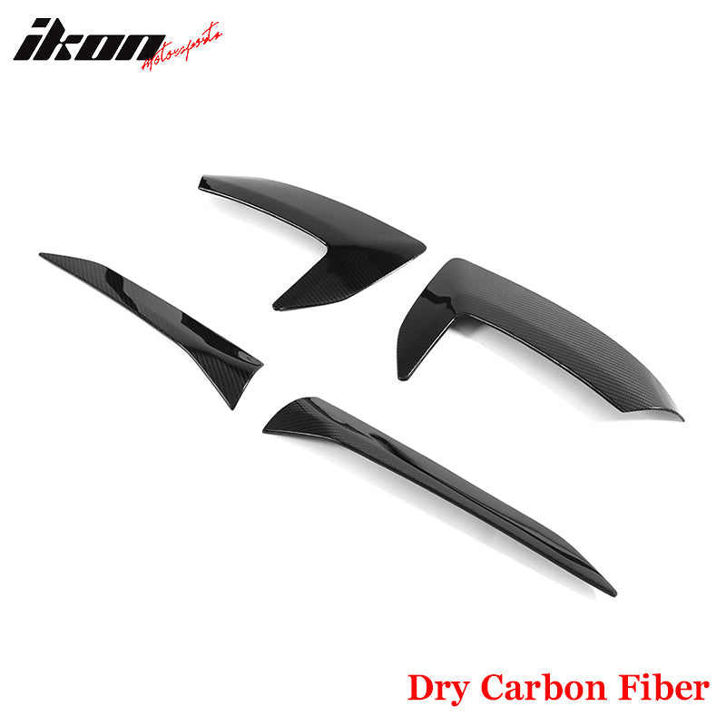 2020-2025 Chevy Corvette Gloss Black Fender Door Vent Dry Carbon Fiber