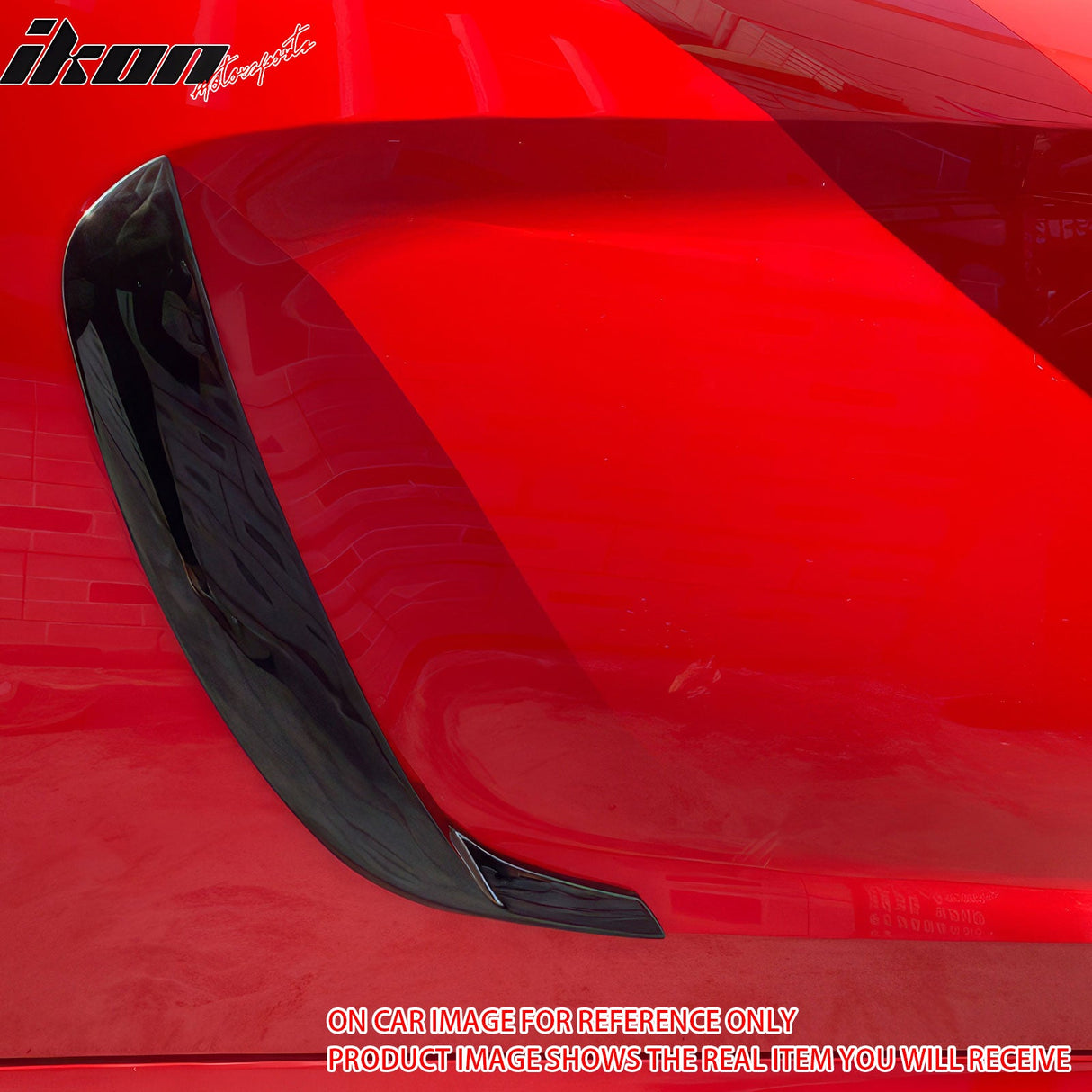 2011-2023 Dodge Charger IKON1 Style Side Fin Vents Matte Black ABS