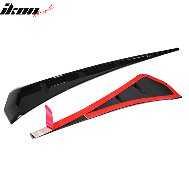 2016-2020 Honda Civic Gloss Black Front Fender Side Vent Cover ABS