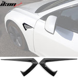 2017-2023 Tesla Model 3 Side Fender Camera Vent Cover Trim ABS