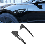 2024 Tesla Model 3 V2 Style Carbon Fiber Print Camera Flank Cover Trim