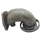 Cast iron turbocharger downpipe 90Â° 2 1/2" T3 4 bolts