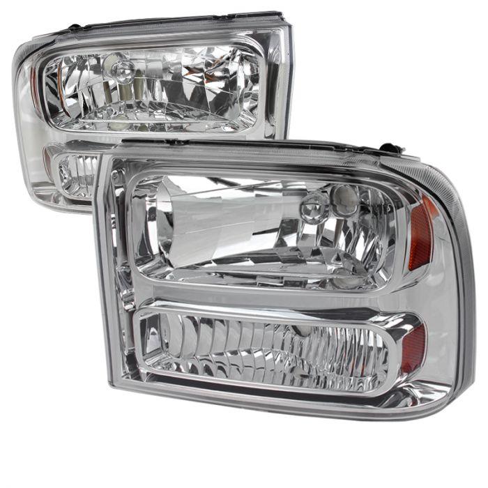 Spec-D Crystal Headlights Ford F250 / F350 (1999-2004) w/ or w/o LED Light Bar