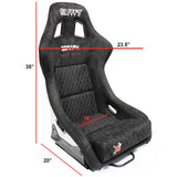 Bull Boost Adjustable Racing Lowered Ultra Max Bucket Seat with Slider Rails