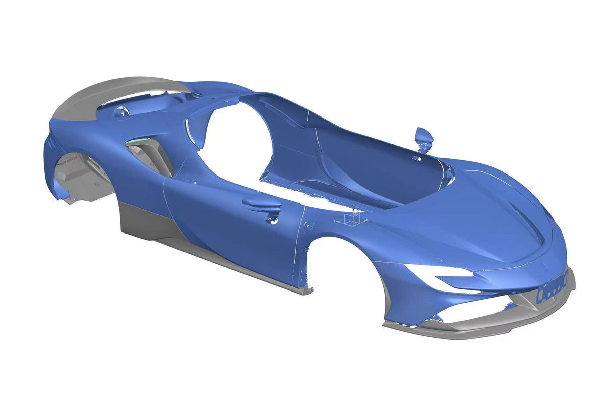 2020-UP Ferrari Autoclave Carbon Fiber Front Lip Splitter Carbonado (MIX) Fits: SF90 Stradale and Spider