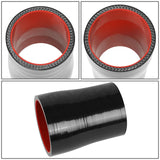 3-Ply Silicone Reducer Hose 1.75" to 2" Black/Red