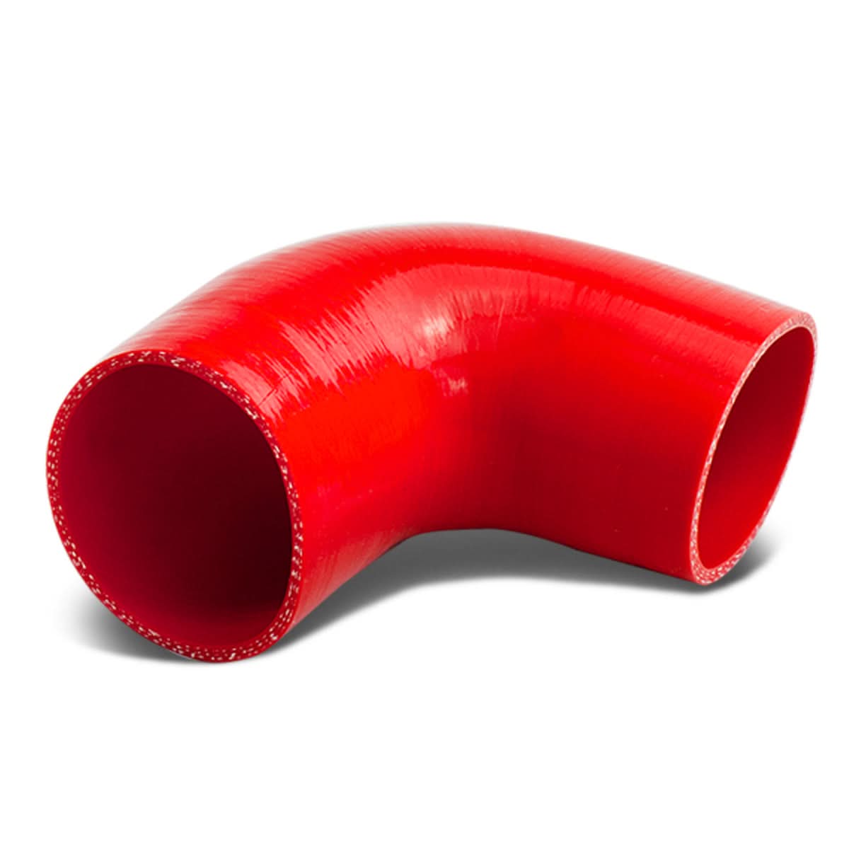 2.50" 90 Degree Silicone Hose 3-Ply Red Elbow