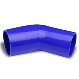 2.75" to 3.00" 45 Degree Reducer Silicone Hose 3-Ply Blue