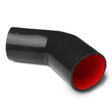 3.00" to 3.50" 90 Degree Reducer Silicone Hose - 3-PLY Black/Red
