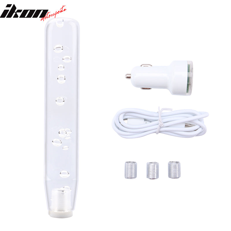 Universal Crystal Bubble LED knob Shifter Head Manual Gear Shifter