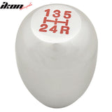 Silver M12X1.75MM MT Manual T-R Style Gear Shift Knob Engraved 5 Speed