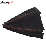 Universal JDM BlackÂ Red Stitch Suede Shift Cover Manual Leather