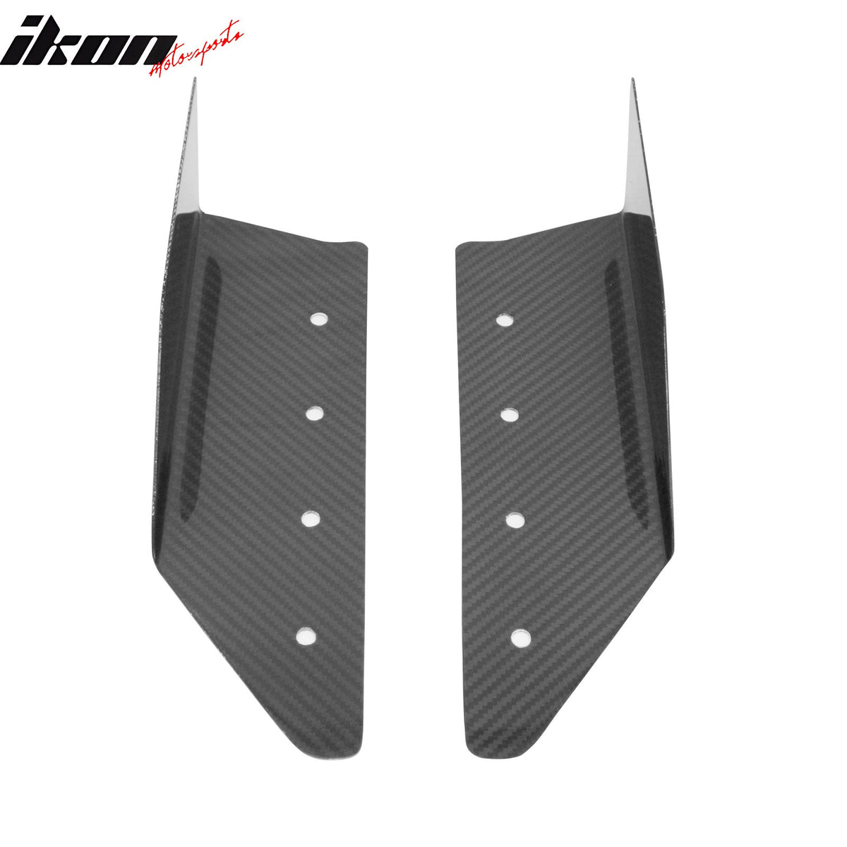 Universal Side Skirts Angle Style Unpainted Black Rocker Panel Splitter Dry Carbon Fiber