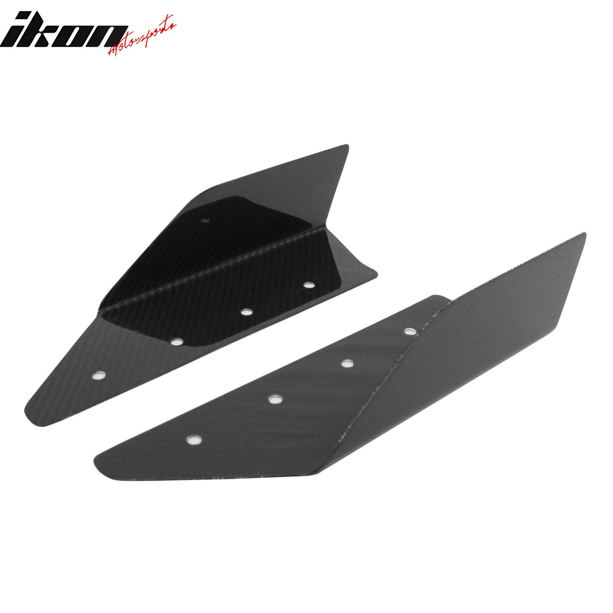 Universal Side Skirts Angle Style Unpainted Black Rocker Panel Splitter Dry Carbon Fiber