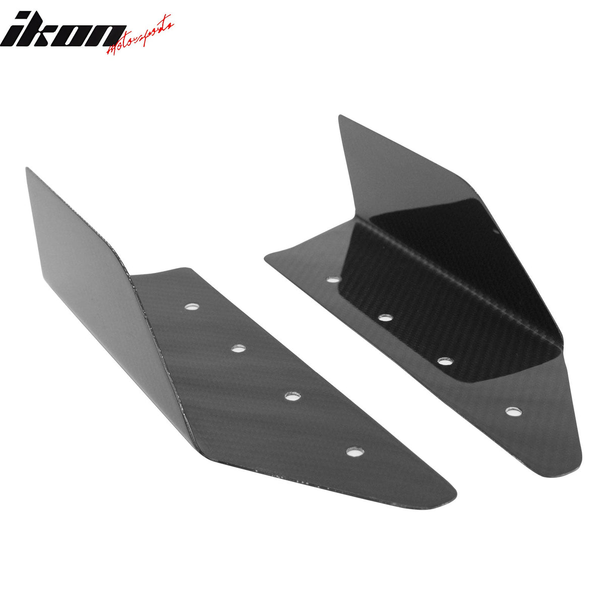 Universal Side Skirts Angle Style Unpainted Black Rocker Panel Splitter Dry Carbon Fiber