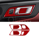 Real Carbon Fiber Interior Door Handle Trim Overlay for 2024+ Ford Mustang
