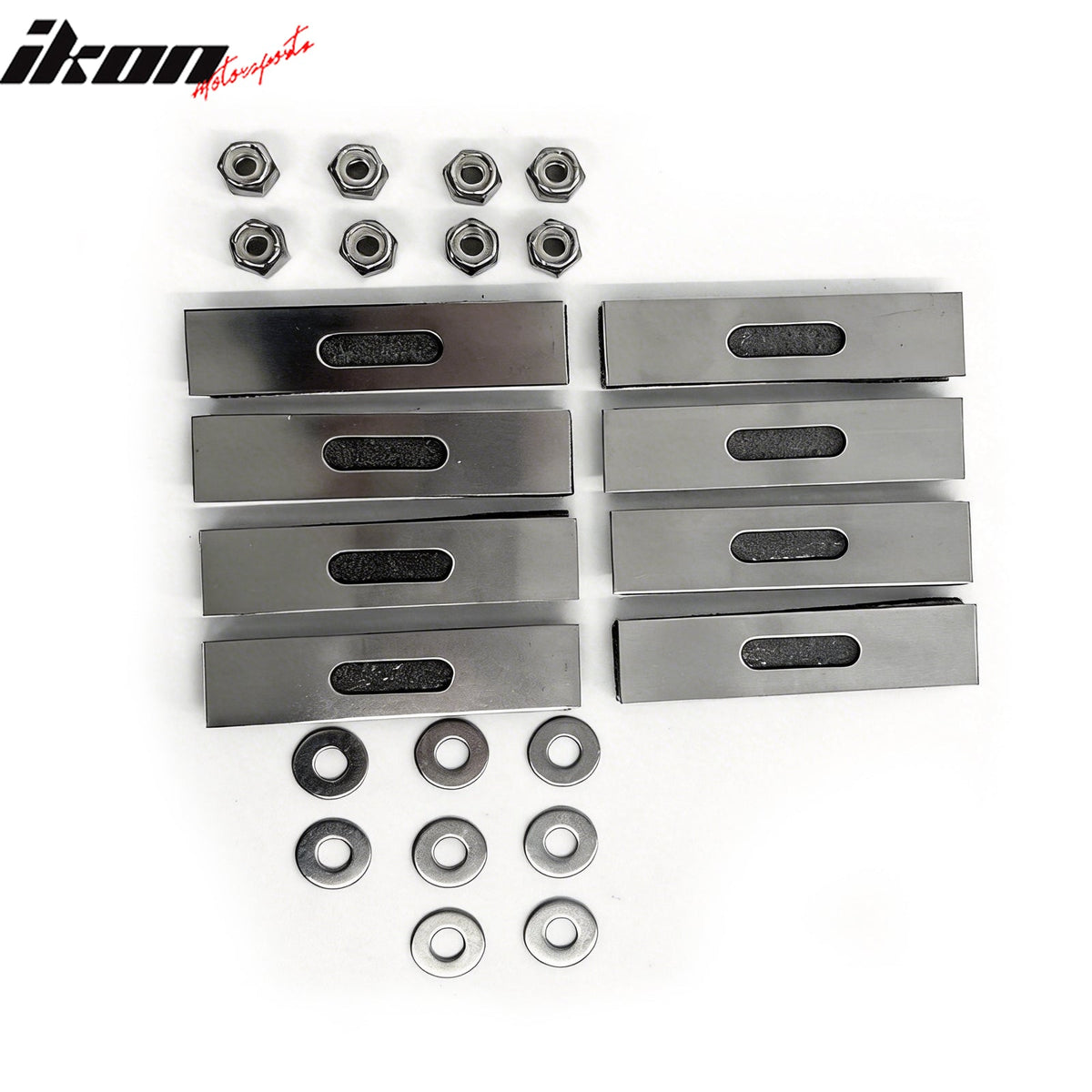 2008-2015 Nissan Titan 3PCS Front Bumper Hood Upper Grille Insert Replacement Chrome Mesh Oval Style