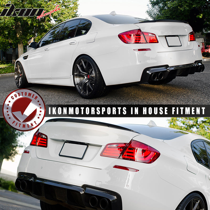 2011-2016 BMW F10 5-Serie P Style Unpainted Trunk Spoiler Carbon Fiber