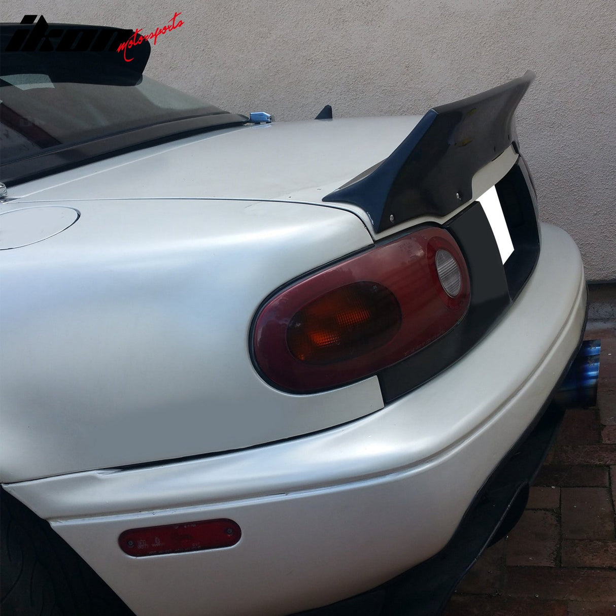 1990-1997 Mazda Miata RB Rocket Style Add-on Black Trunk Spoiler PU