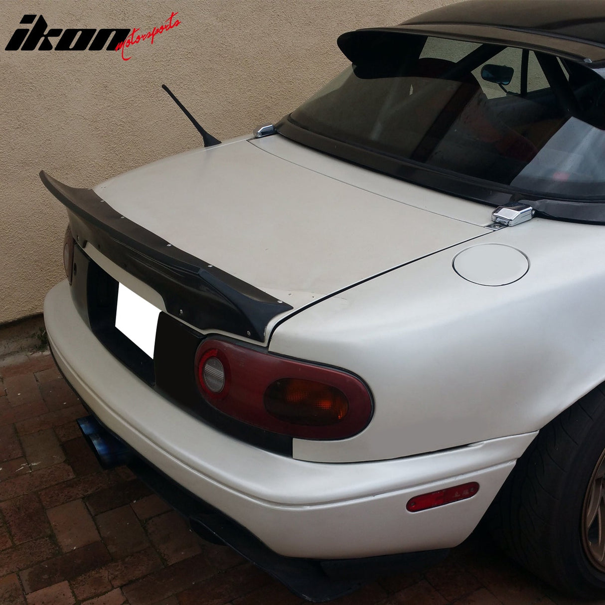 1990-1997 Mazda Miata RB Rocket Style Add-on Black Trunk Spoiler PU