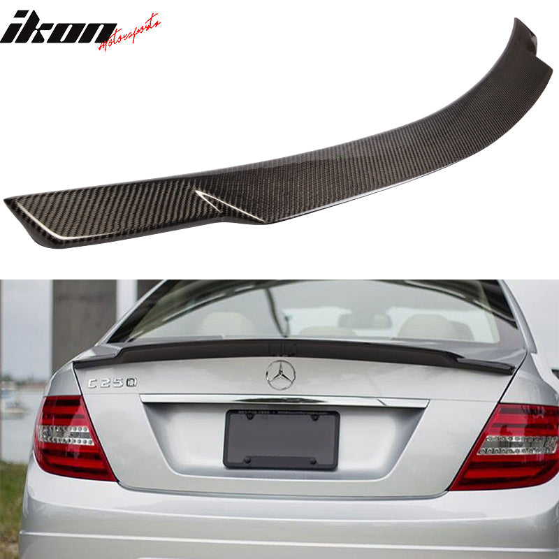 2008-2014 Benz C-Class W204 Sedan V Style Carbon Fiber Trunk Spoiler
