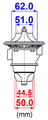 SPA5144 - K04 0064 CHRA replacement/upgrade turbocharger optimized billet compressor wheel design