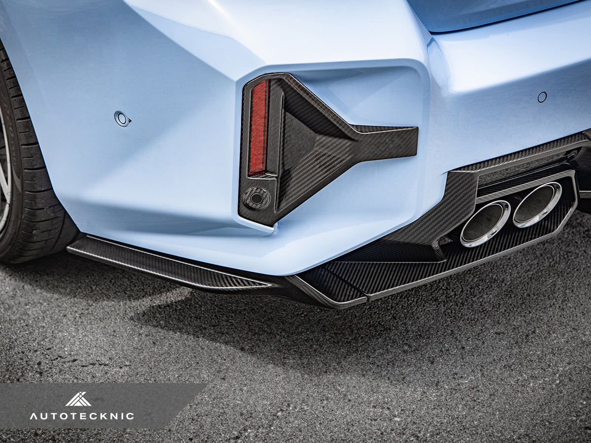 AutoTecknic Dry Carbon Rear Bumper Reflector Trim Set - G87 M2
