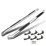 2007-2016 Chevrolet Silverado HD 3" Round Nerf Bars - Silver