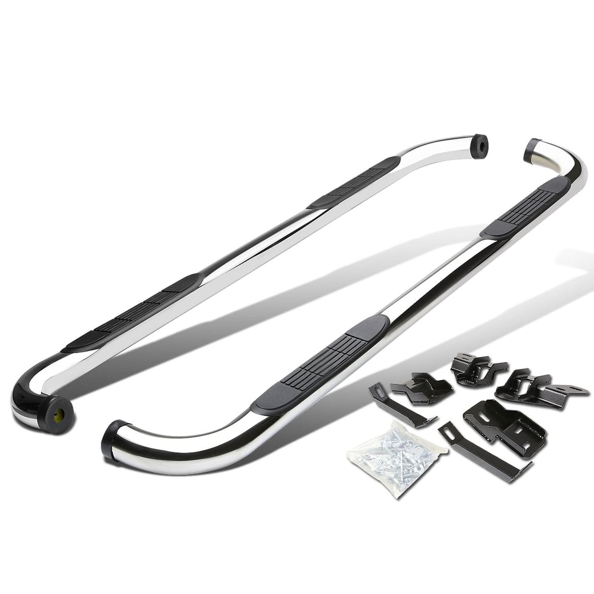 09-15 Dodge RAM 1500 2500 3500 Crew Cab 3" Round Nerf Bars Silver