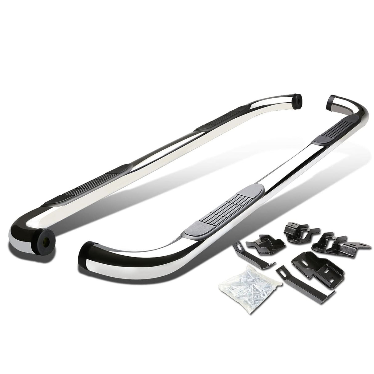 09-15 Dodge RAM 1500 2500 3500 Crew Cab 3" Round Nerf Bars Silver